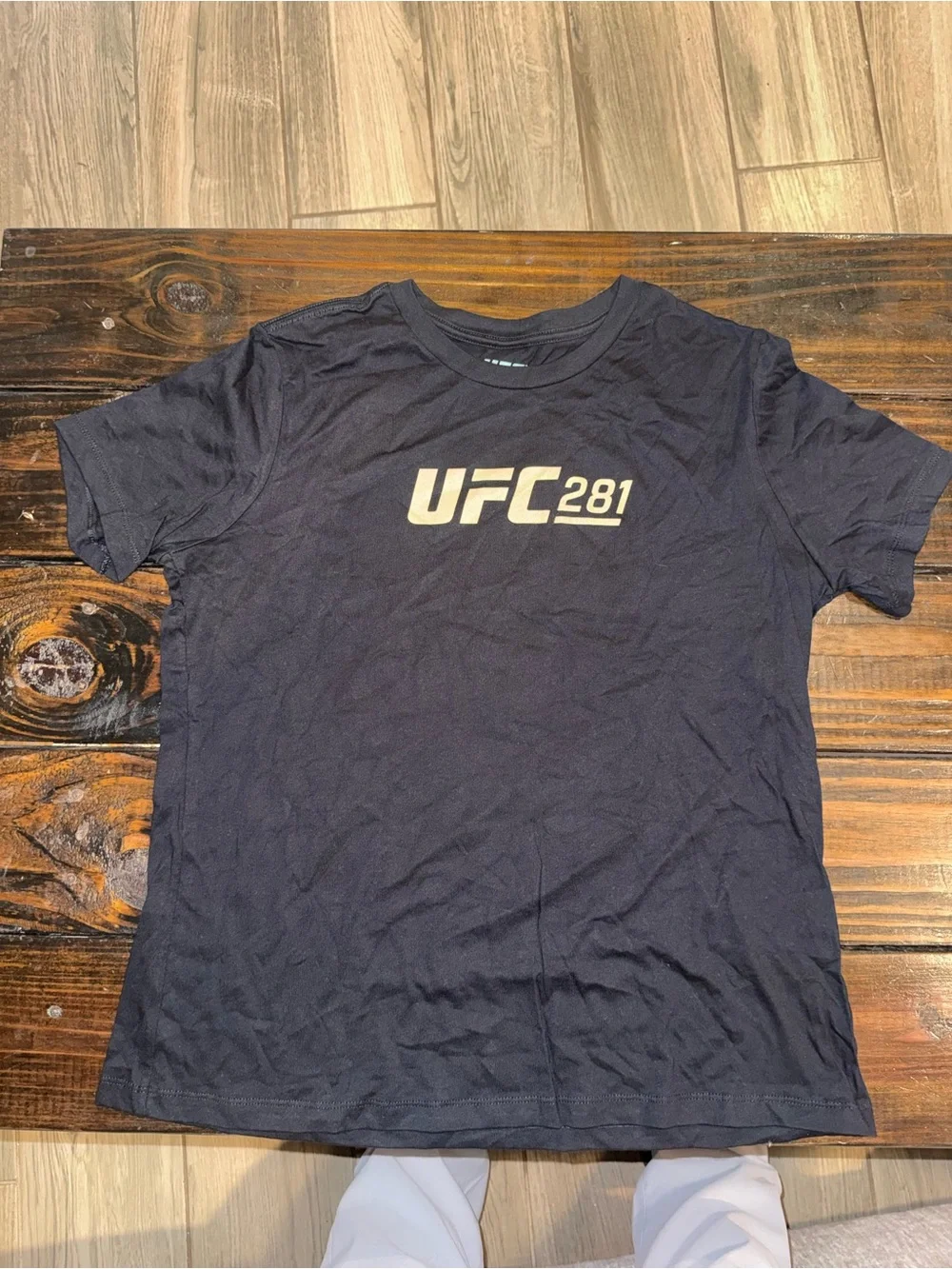 UFC Official 281 Adesanya vs Pereira black cotton graphic  t-shirt